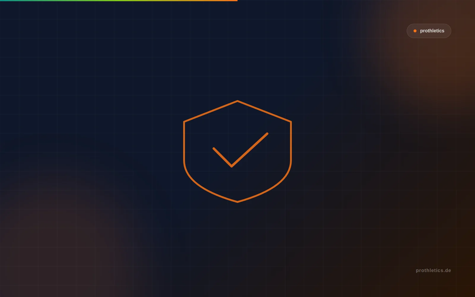 Schutzschild-Silhouette in Orange – symbolisiert Rechtssicherheit